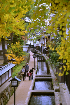 二階より瀬戸川を望む