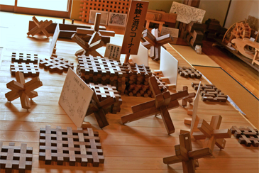 木組の体験コーナ
